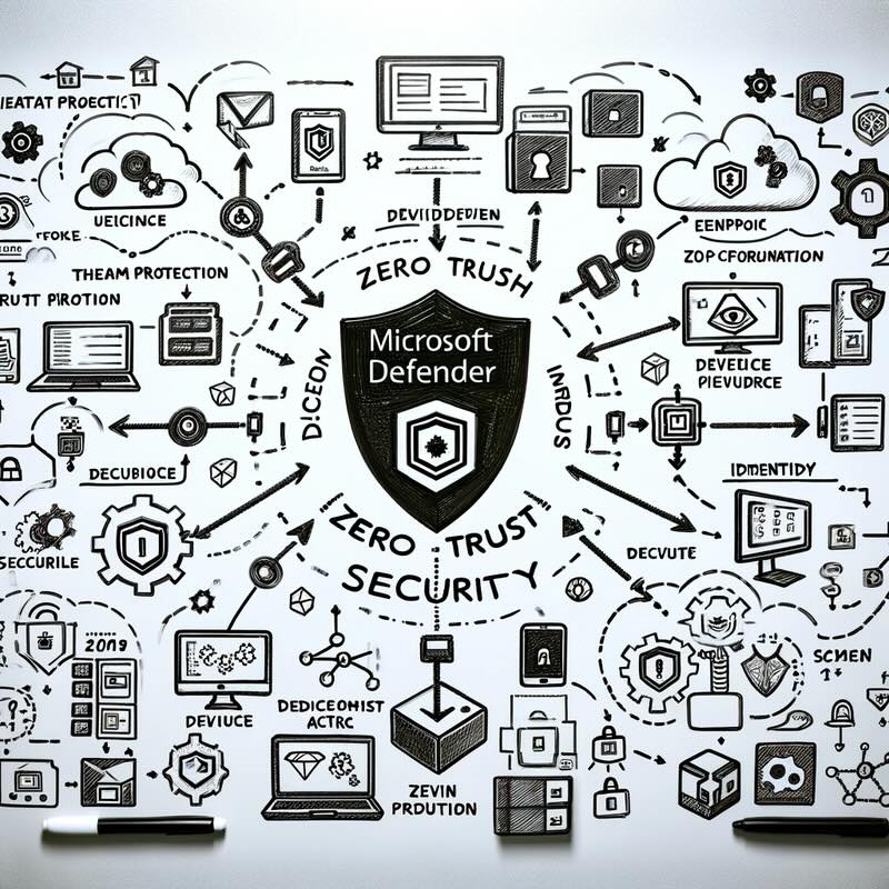 Microsoft Defender whiteboard illustration